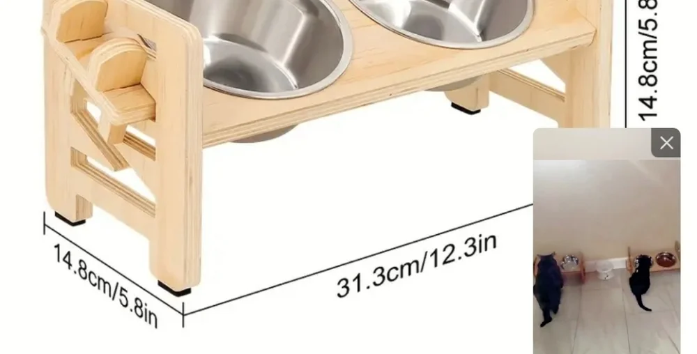 Raised dog bowls